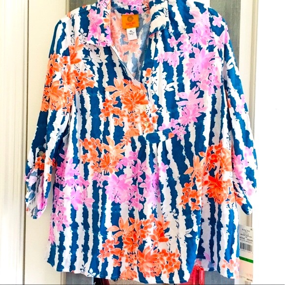 Ruby Rd Floral Blouse - Picture 1 of 9